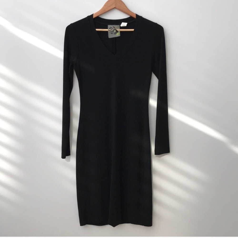 Norma Kamali x Everlast black long sleeve dress